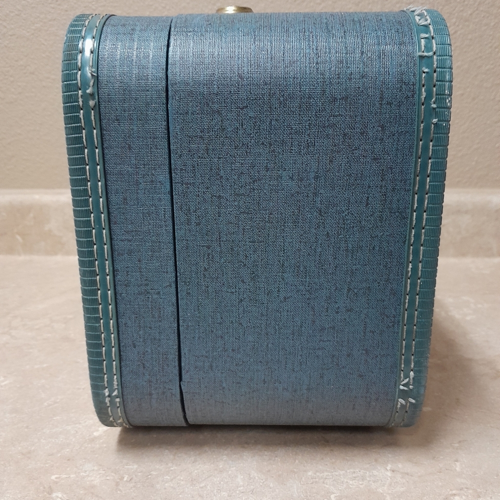 ■Vintage 1950's Monarch Blue Hard Sided Travel Case Size:OS Monarch - Picture 9 of 10